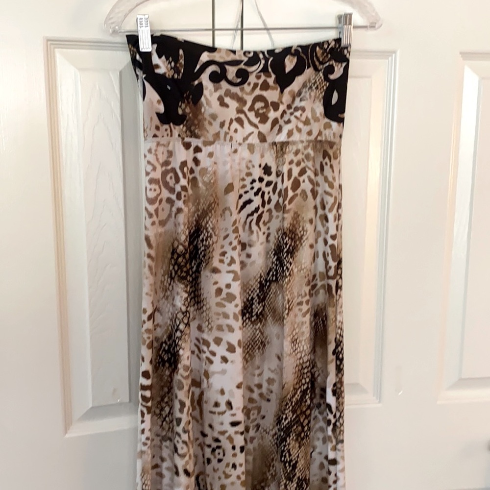 Venus Brown tan maxi skirt